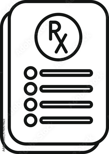 Test patient care icon outline vector. Clinical medical examination. Inspection testing