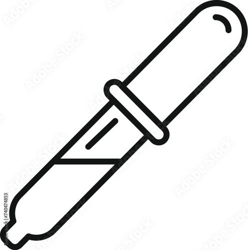 Blood medical dropper icon outline vector. Check test lipid. Medical patient evaluation