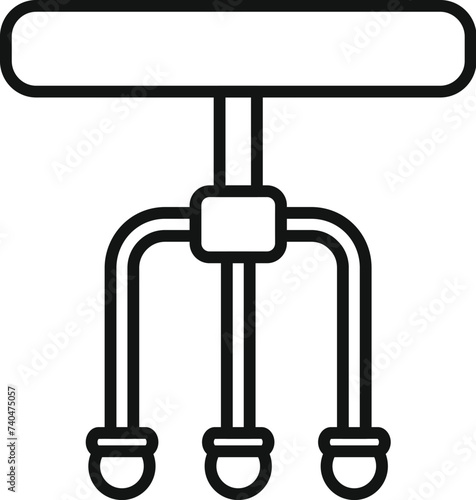 Doctor wheel chair icon outline vector. Clinic patient examination. General body
