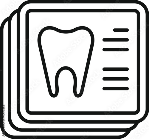 Tooth medical image icon outline vector. Scan lab machine. Patient clinic care