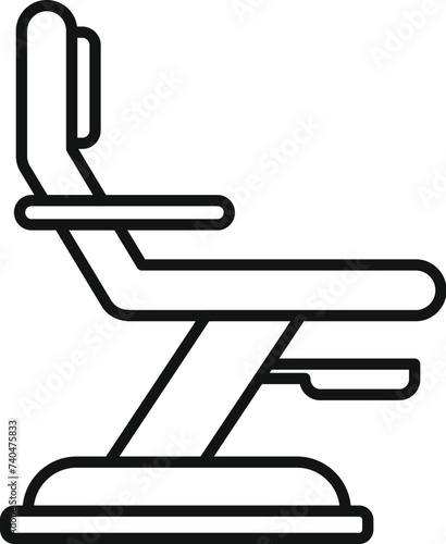 Clinic patient chair icon outline vector. Clinical testing. Inspection procedure