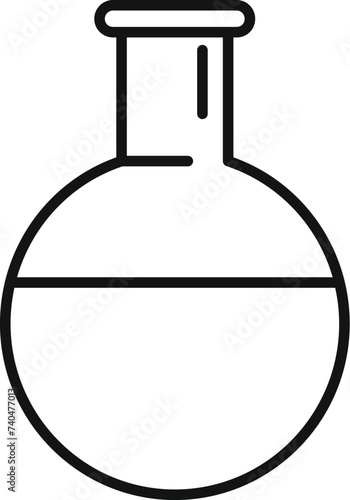 Blood flask test icon outline vector. Chemical pot. Review cancer examination