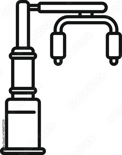 Resonance face machine scan icon outline vector. Patient examination. Clinic evaluation
