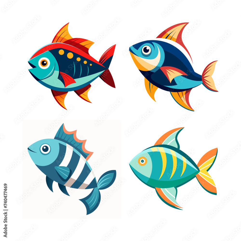 fish vector illustration set fish vector illustration set