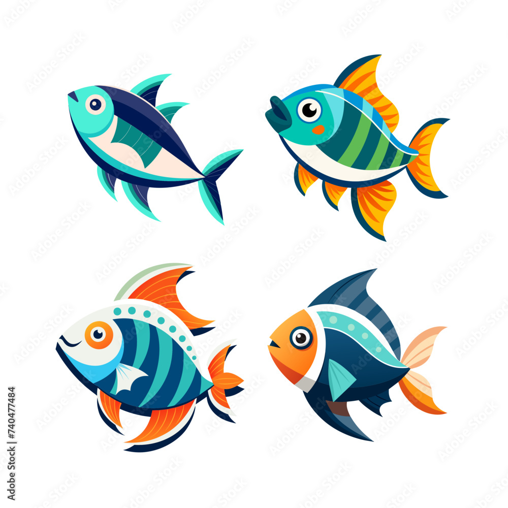 fish vector illustration set fish vector illustration set