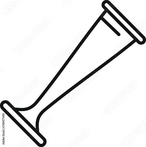 Examination tool icon outline vector. Clinical body evaluation. Lab scan procedure