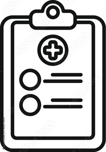Best examination patient icon outline vector. Board clinic. Estimation survey procedure