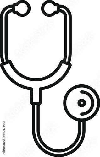 Clinic medical stethoscope icon outline vector. Diagnostic general. Procedure testing clinical