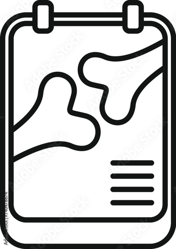 Scan bones patient icon outline vector. Clinical laboratory. Mri resonance machine