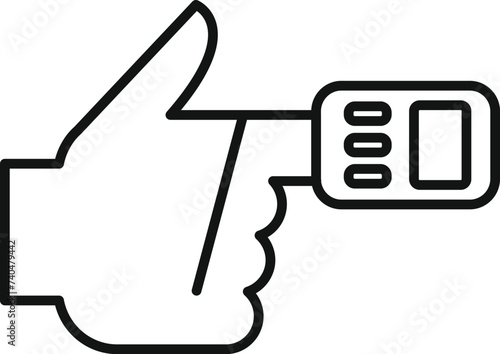 Test blood finger pressure icon outline vector. Scan mri. Lab clinic patient