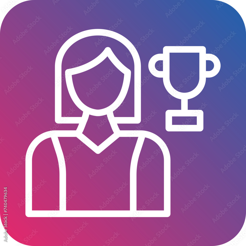 Athlete Female Icon Style Athlete Female Icon Style