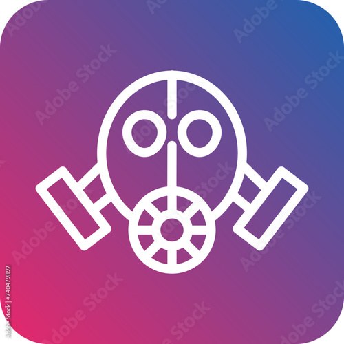 Gas Mask Icon Style