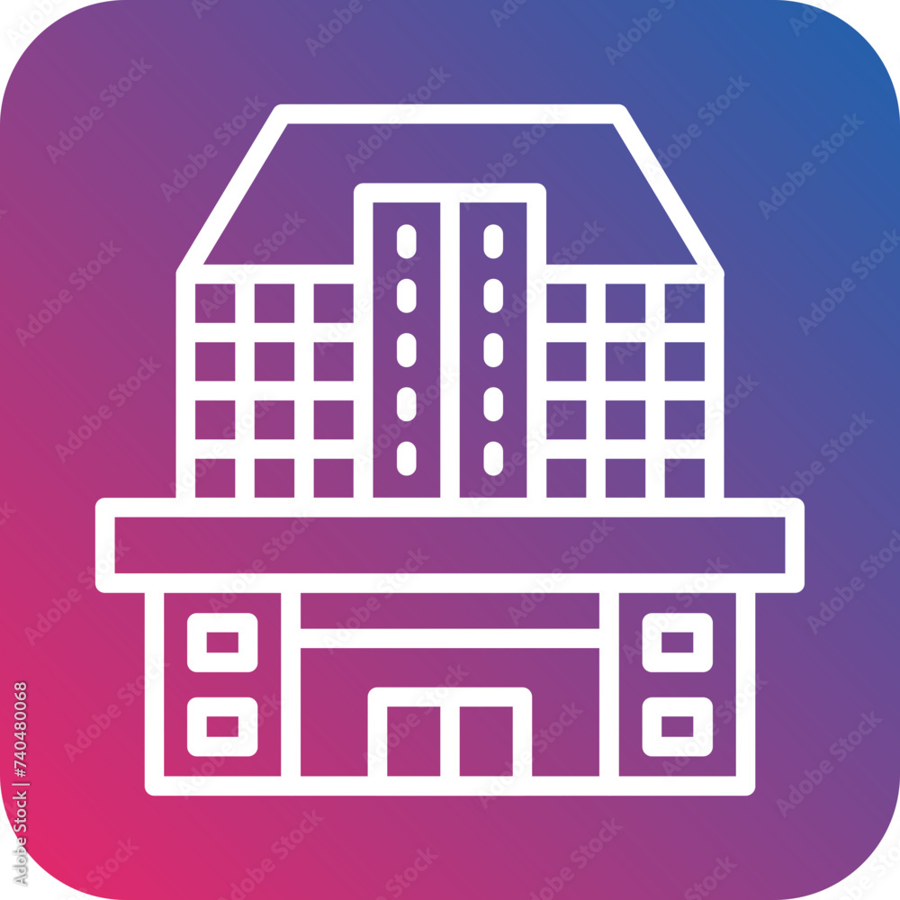 Expo Center Icon Style Expo Center Icon Style