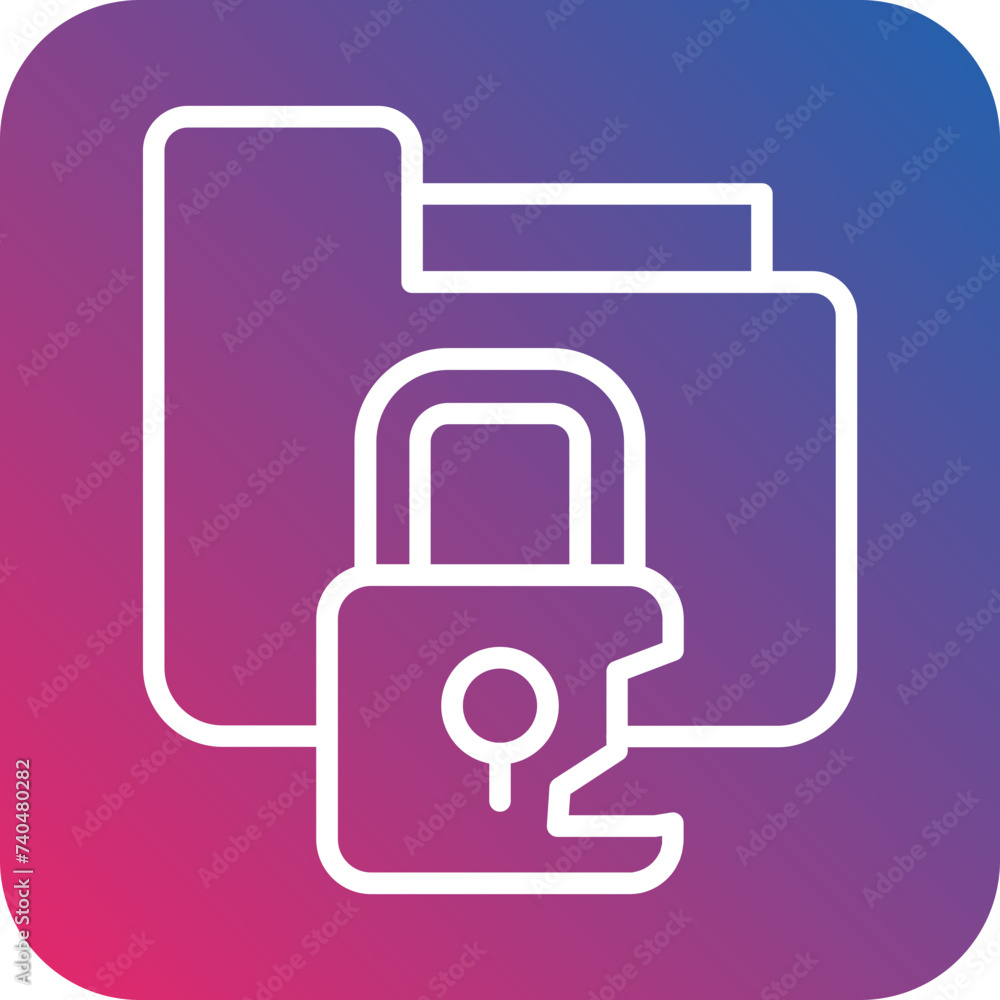 Personal Data Breach Icon Style Personal Data Breach Icon Style