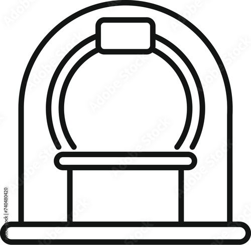 Mri scan device icon outline vector. Clinic patient examination. Procedure diagnosis