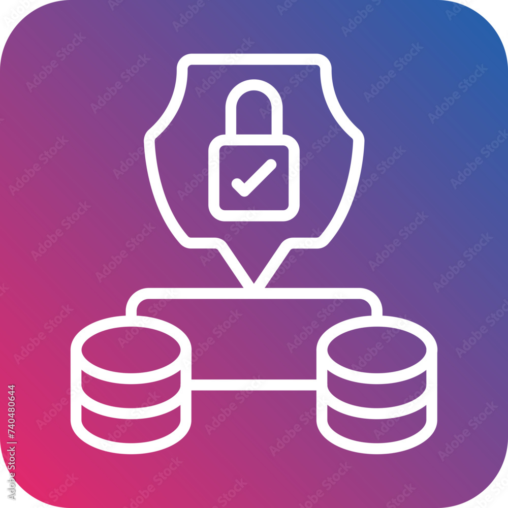 Obraz premium Data Protection Icon Style