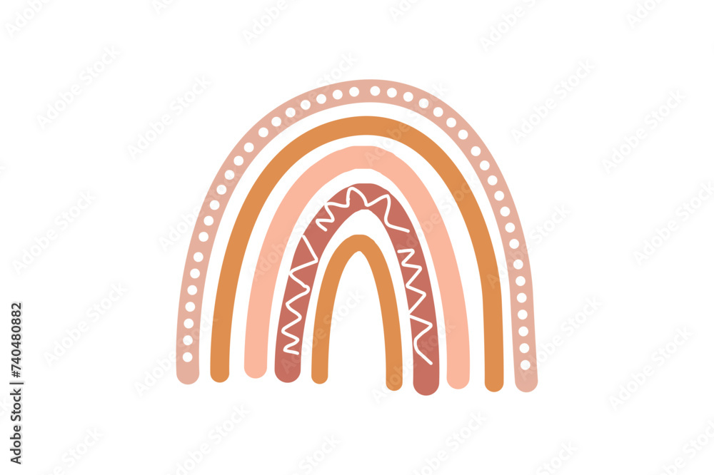 Obraz premium Boho Rainbow Svg