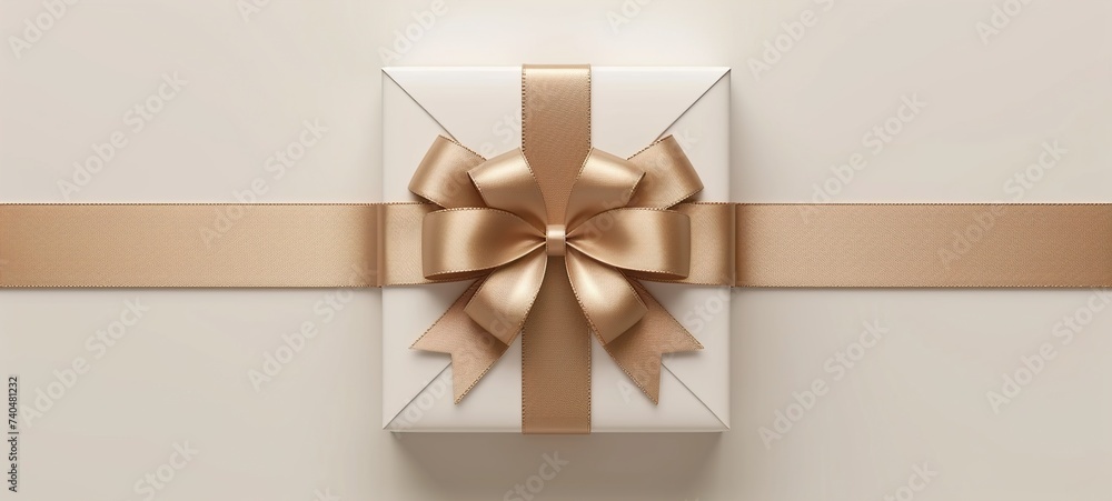 white gift box with ribbon white gift box with ribbon