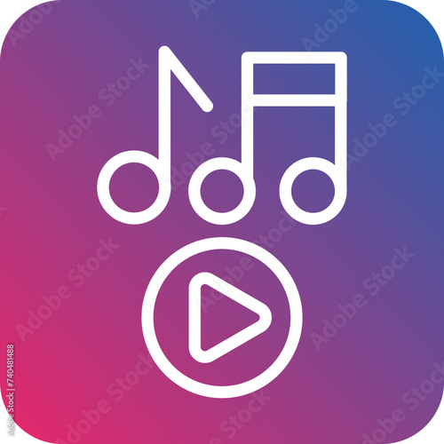 Music Playing Icon Style