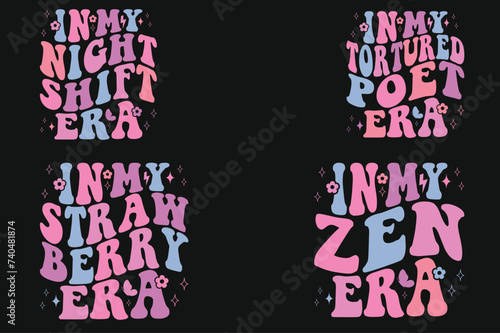 In my night shift era, in my tortured poet era, in my strawberry era, in my zen era Retro T-shirt