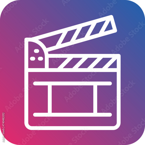 Clapperboard Icon Style