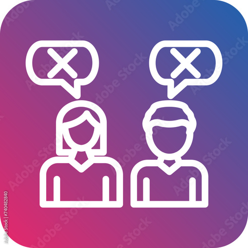 People Disagree Icon Style