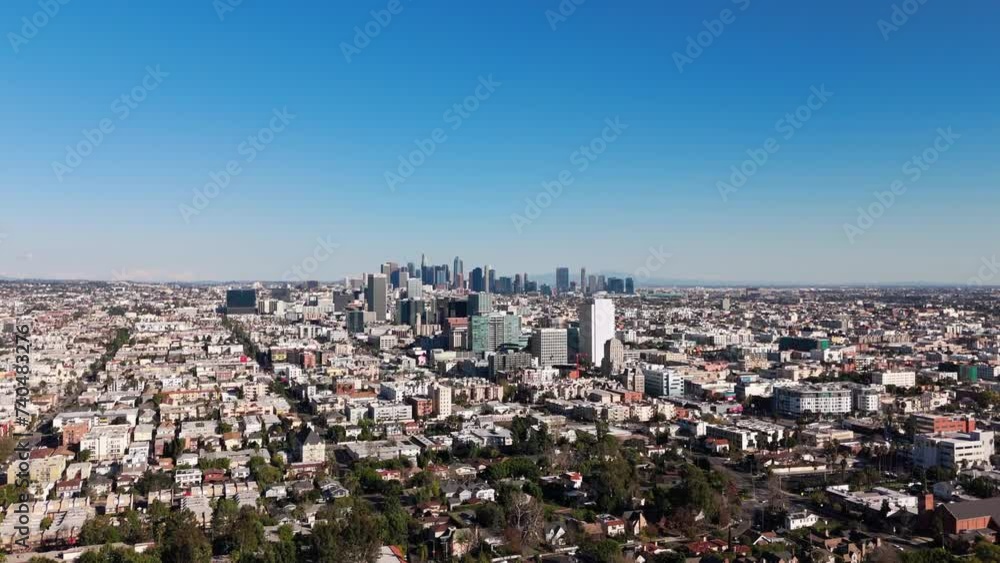 Aerial View of Los Angeles Skyline towards Downtown LA Aerial View of Los Angeles Skyline towards Downtown LA
