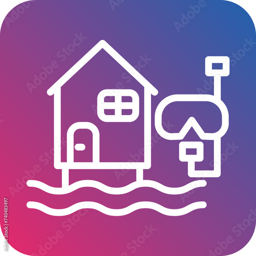 Dive Resort Icon Style