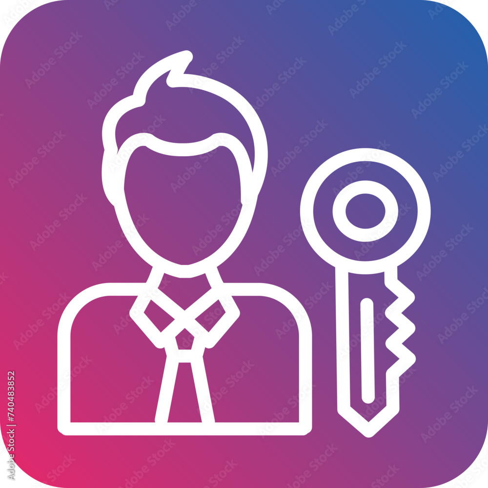 Obraz premium Key Accounts Icon Style