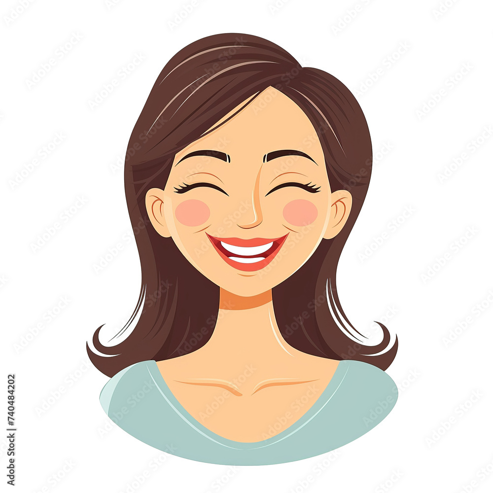 Women smile facial expressions isolated on transparent background Women smile facial expressions isolated on transparent background