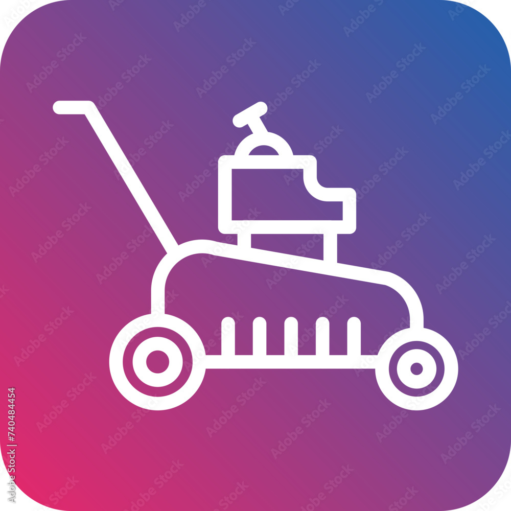 Fototapeta premium Lawn Mower Icon Style