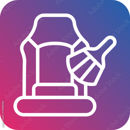 Car Seat Cleaning Icon Style