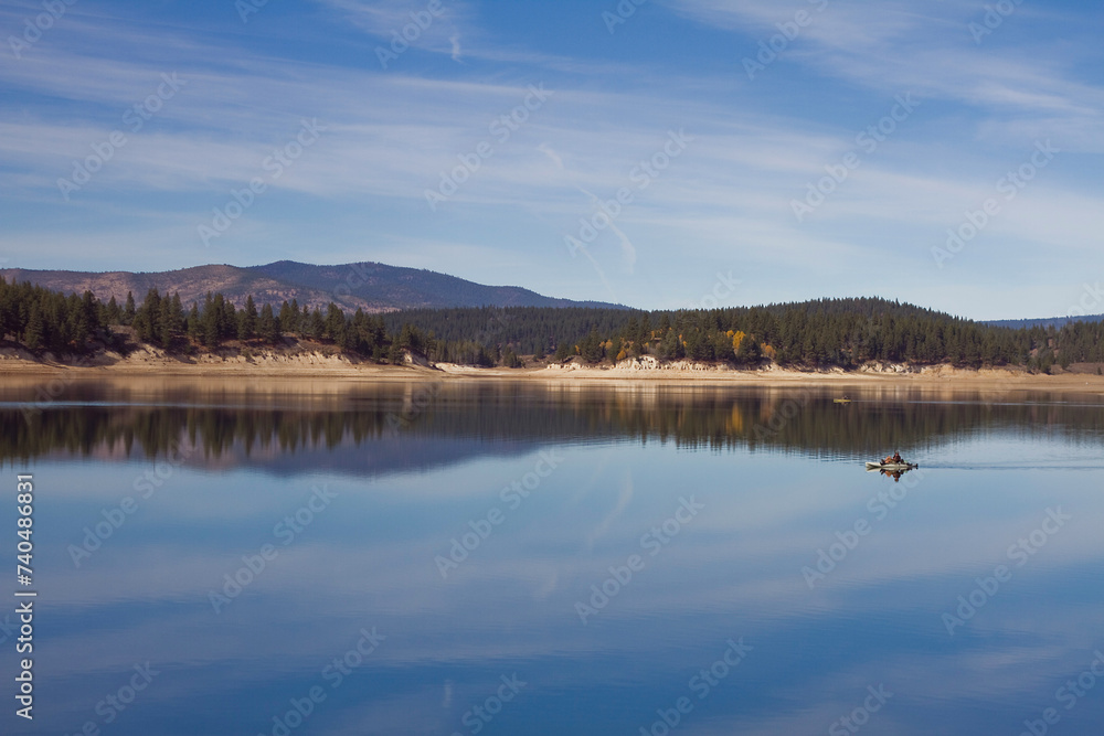 kayaker on the lake