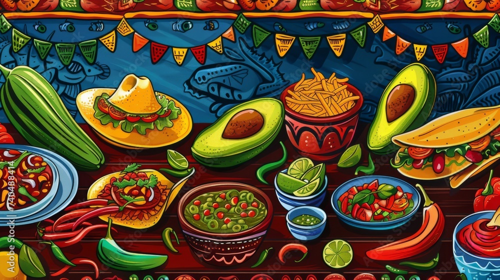 Mexican food banners
