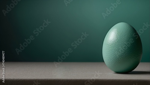 Spring has sprung as a vibrant easter egg rests delicately on a bed of lush green grass, symbolizing new beginnings and joyous holiday celebrations indoors photo