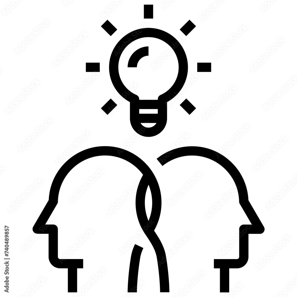 brainstorm outline style icon brainstorm outline style icon
