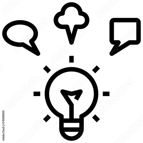 brainstorm outline style icon