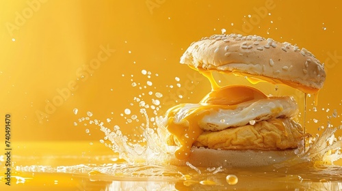 Greeting Card and Banner Design for Social Media and Educational Purpose for National Egg Mcmuffin Day Background