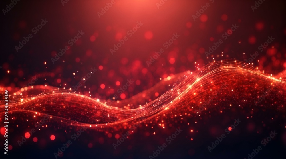 A mesmerizing display of fiery red particles illuminating the darkness of the night, dotted with bursts of brilliant light A mesmerizing display of fiery red particles illuminating the darkness of the night, dotted with bursts of brilliant light