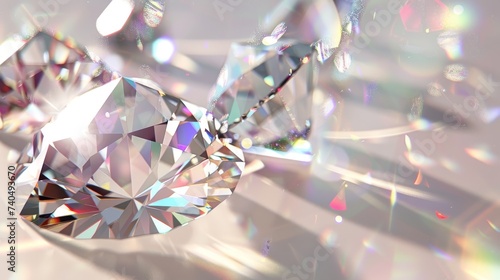 Diamond dazzle  facets of light creating a spectacle of brilliance