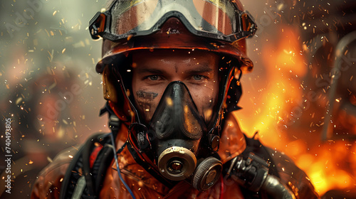 Firefighters on duty