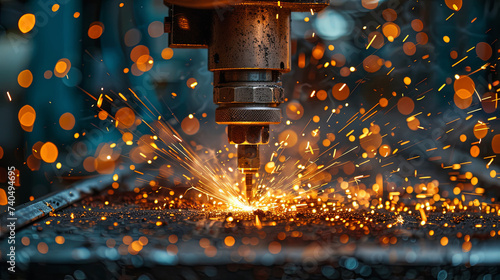 Metal worker worker using a grinder