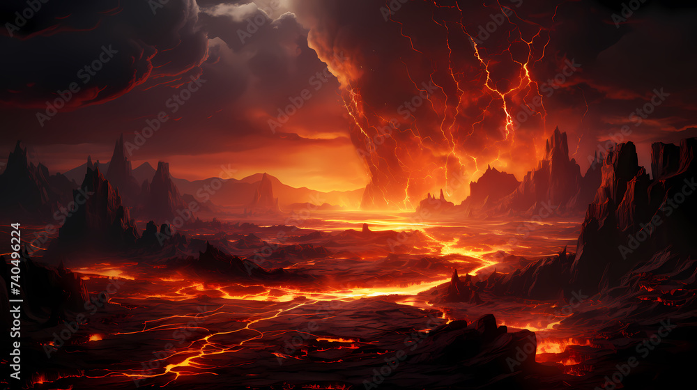 Flame illustration, fire burning and glowing particles Flame illustration, fire burning and glowing particles
