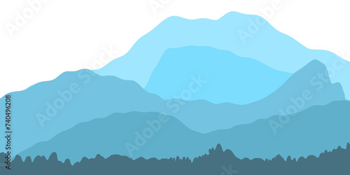 mountain range illustration for background