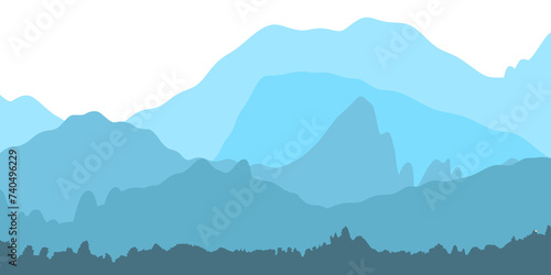 mountain range illustration for background © Gambar Uncu