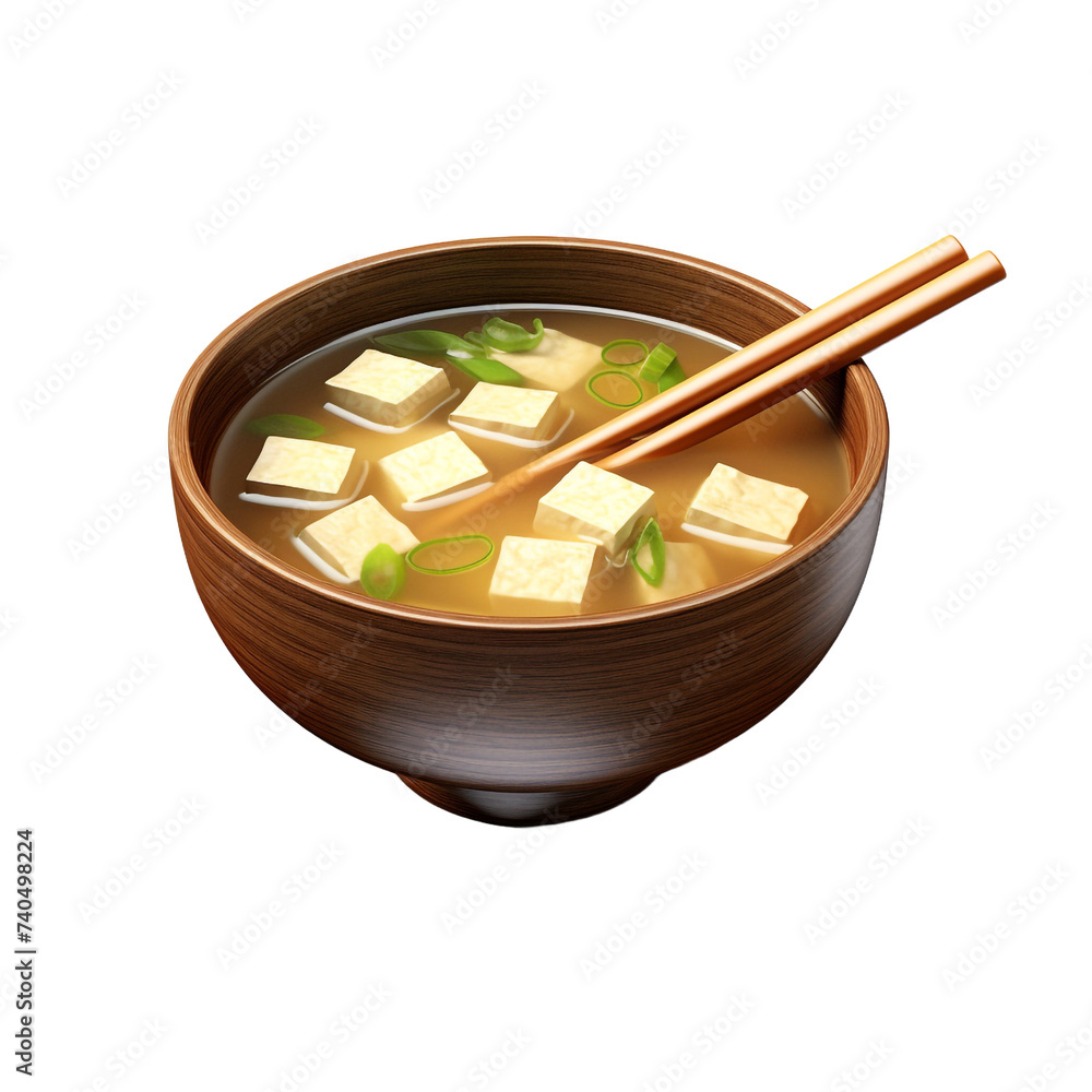 Miso Soup isolated on transparent background Miso Soup isolated on transparent background