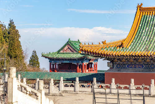 Tianmenshan temple on the top of Tianmen mountain. Tianmen mountain national park, Zhangjiajie, Hunan province, China