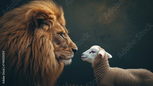 lion and lamb photo