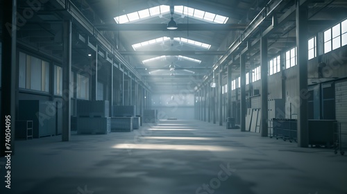 Old empty warehouse   Generative AI