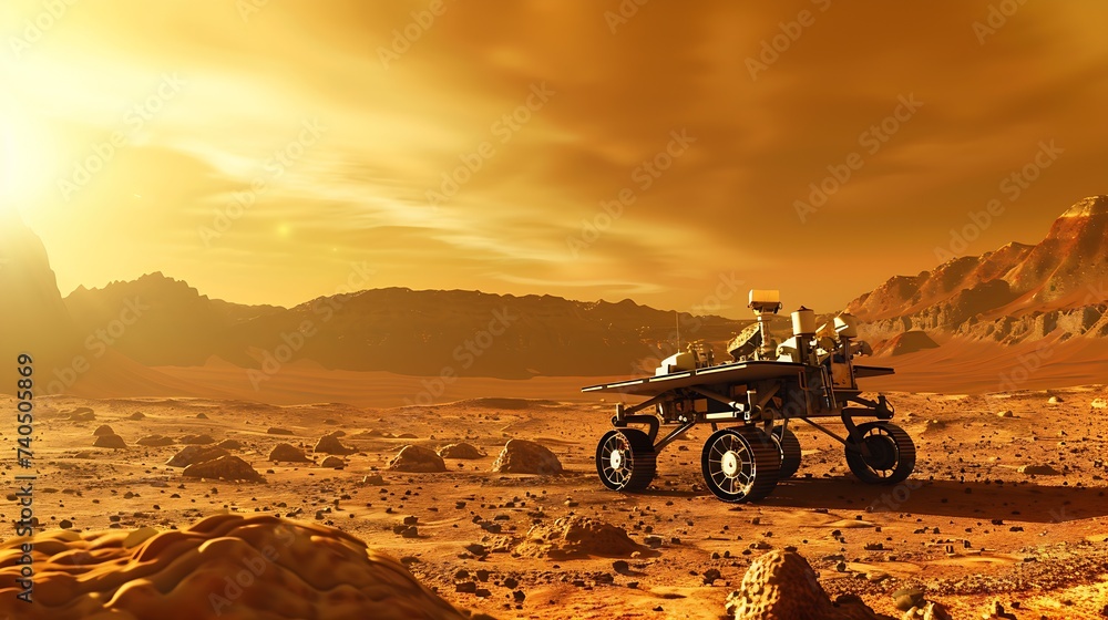 A rover on the surface of the red planet Mars : Generative AI A rover on the surface of the red planet Mars : Generative AI